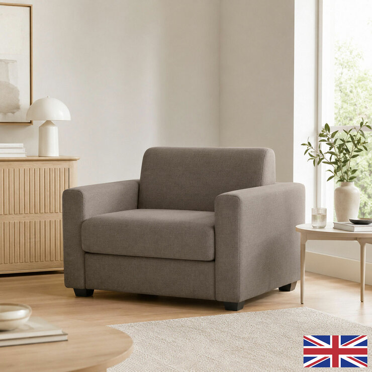 Lucas Brown Fabric Snuggler Sofa Bed Lucas Brown Fabric Snuggler Sofa Bed