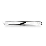 2.0mm Basic Light Court Wedding band. Platinum