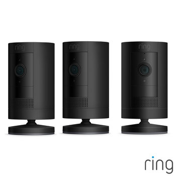 Ring Battery Stick Up Cam Triple Pack in Black