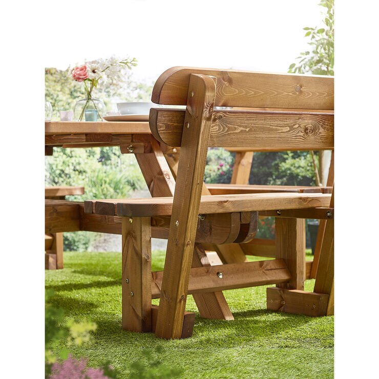 Anchor Fast 8 Seater Pine Wood Picnic Bench Costco UK