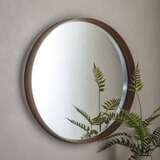 Gallery Keynes Walnut round mirror