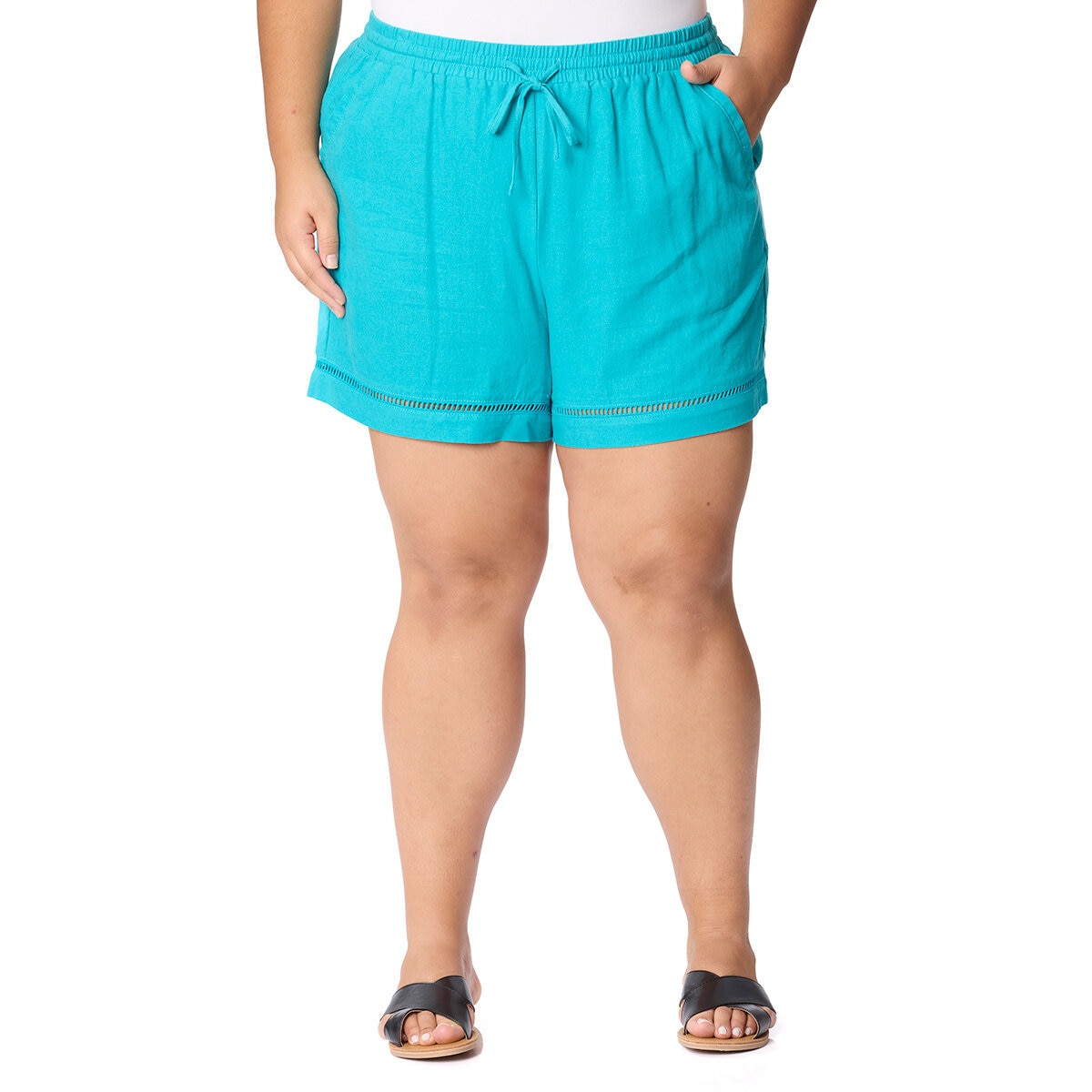 Briggs Ladies Linen Short in Blue