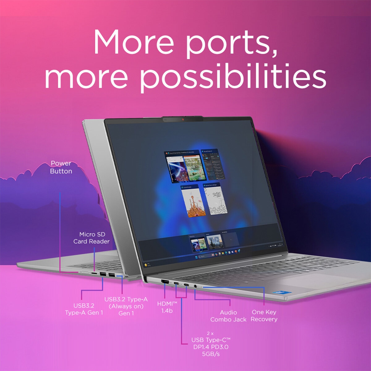 Lenovo IdeaPad Slim 5, Intel Core i7, 16GB RAM, 512GB SSD, 14 Inch Laptop, 83HR00BGUK