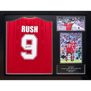 Ian Rush Signed Framed Liverpool Shirt