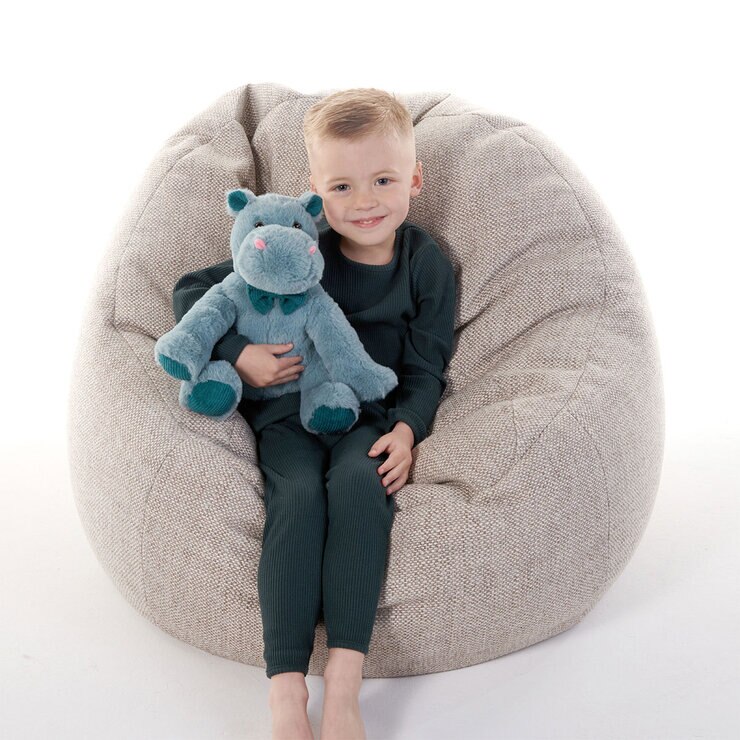Boy Sitting Holding Hippo Boy Sitting Holding Hippo