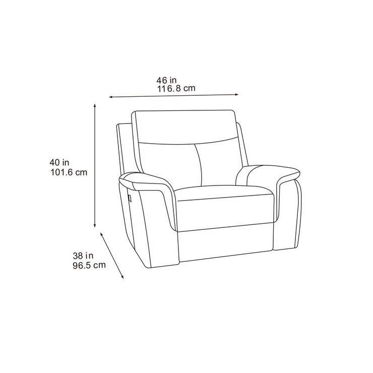 Maverick Grey Fabric Power Recliner Armchair Maverick Grey Fabric Power Recliner Armchair