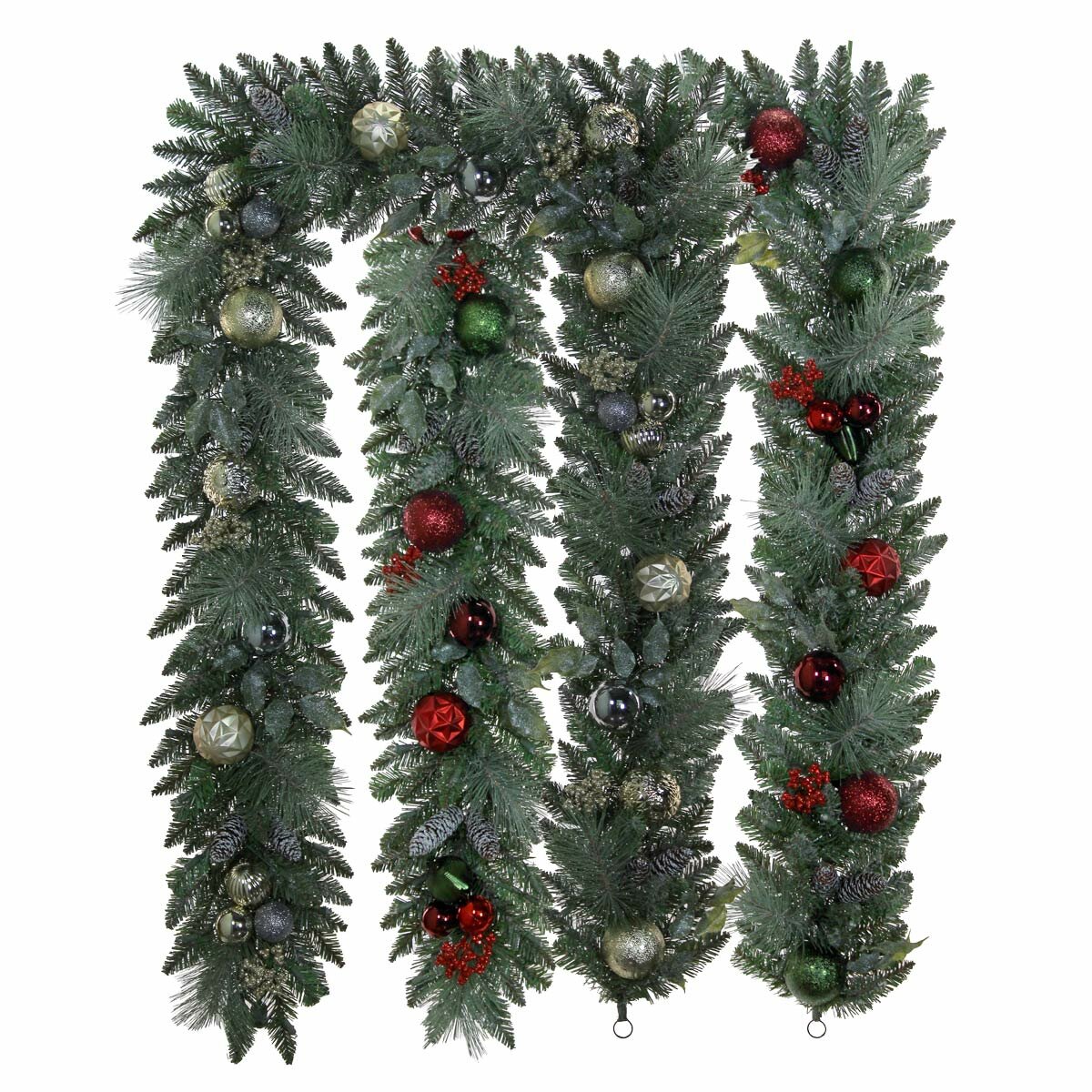 9 ft Pre-lit Christmas Artificial Garland With Twinkling LED Lights