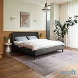 Swyft Bed 02 Charcoal Grey Velvet Bed Frame, Super King
