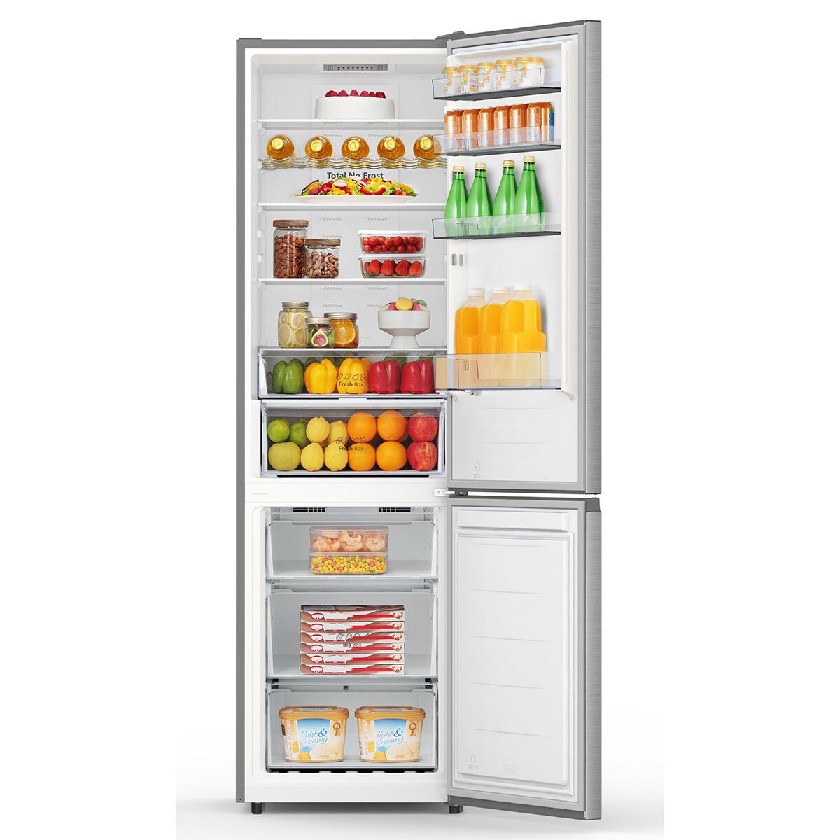 Hisense RB440N4ACA Fridge Freezer in Stainless Steel