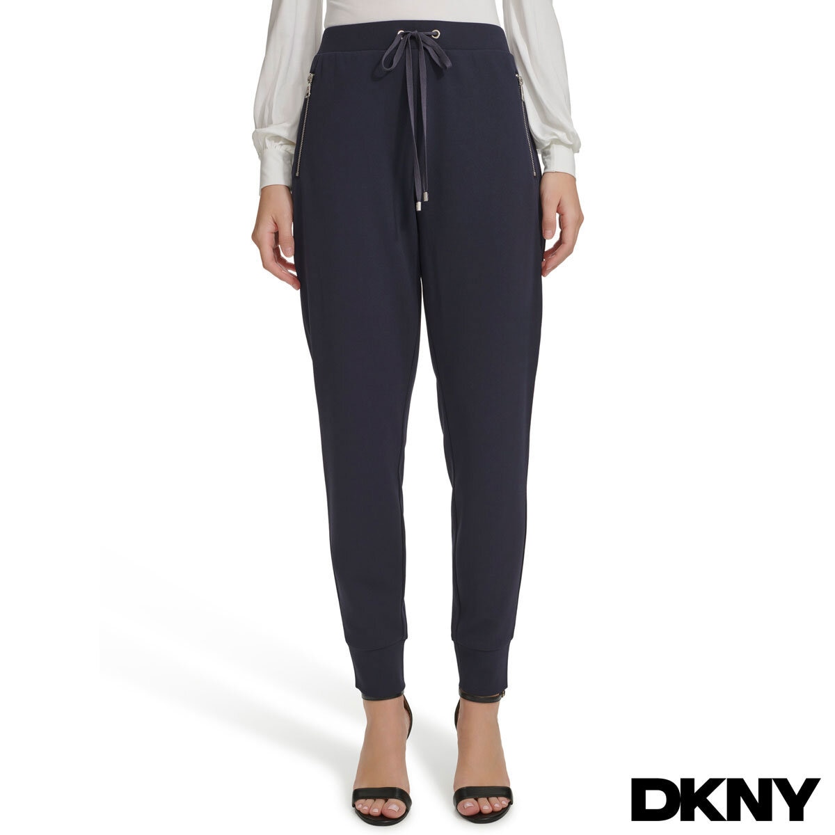 DKNY Ladies Cuffed Pant in Navy Costco UK