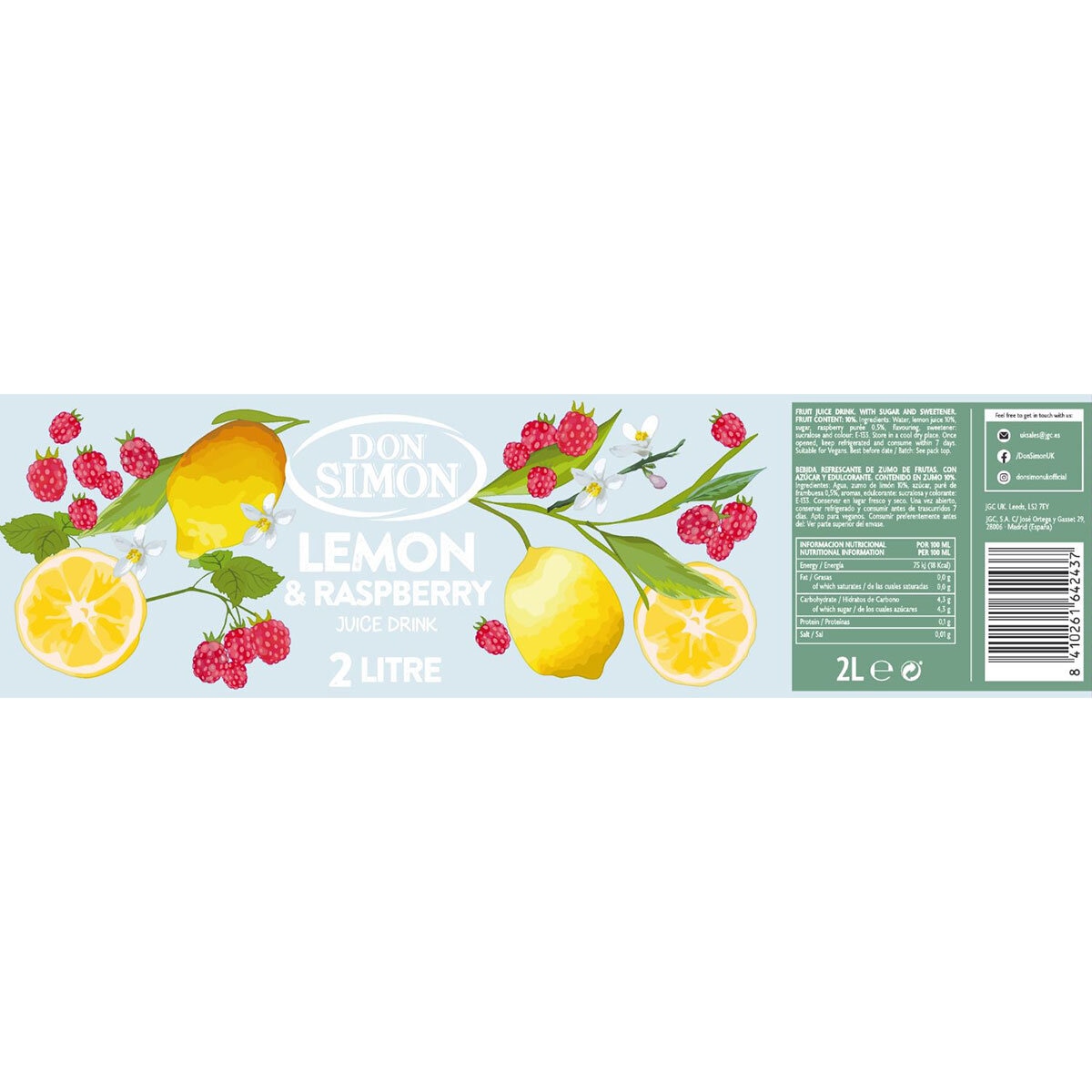 Don Simon Lemon & Raspberry, 6 x 2L