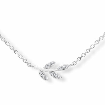 0.05ctw Round Brilliant Cut Diamond Pendant, 18ct White Gold