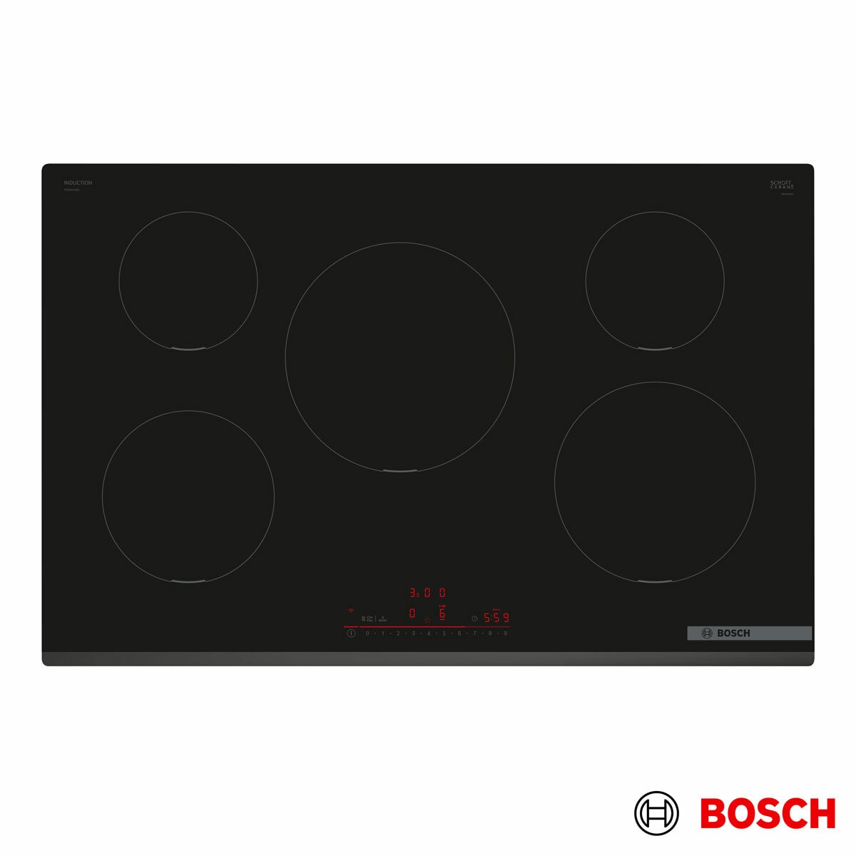 Bosch Series 6 PIV831HB1E 80cm Touch Control Induction Hob in Black