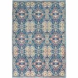 Ankara Blue Patterned Rug in 2 Sizes