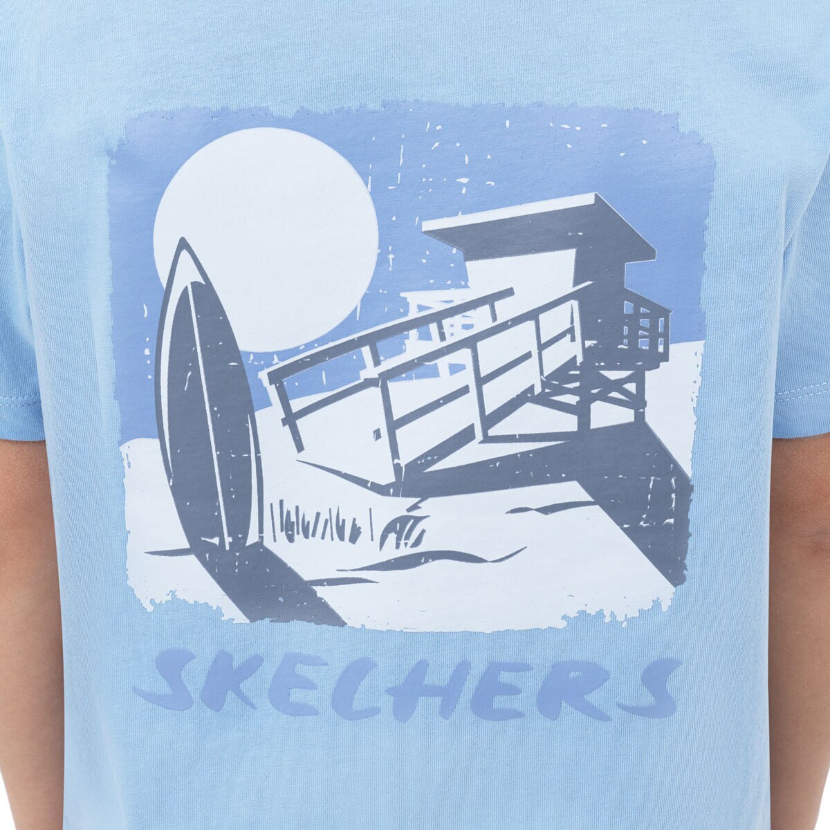 Skechers Kids Tee & Short 3 Piece Set in Blue