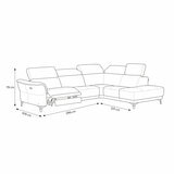 Charleston blu - right hand facing line drawing