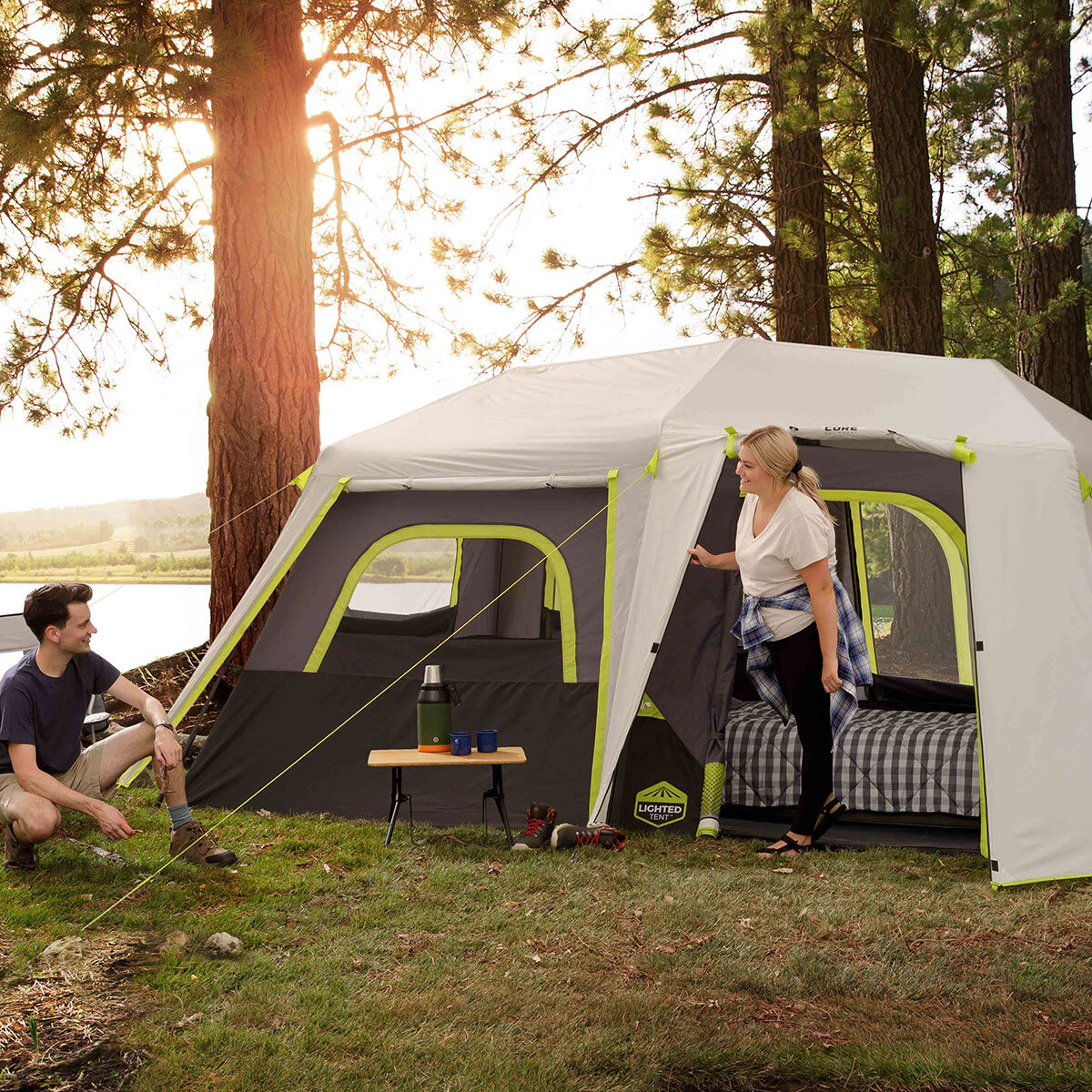 Core 10 Person Lighted Instant Cabin Tent