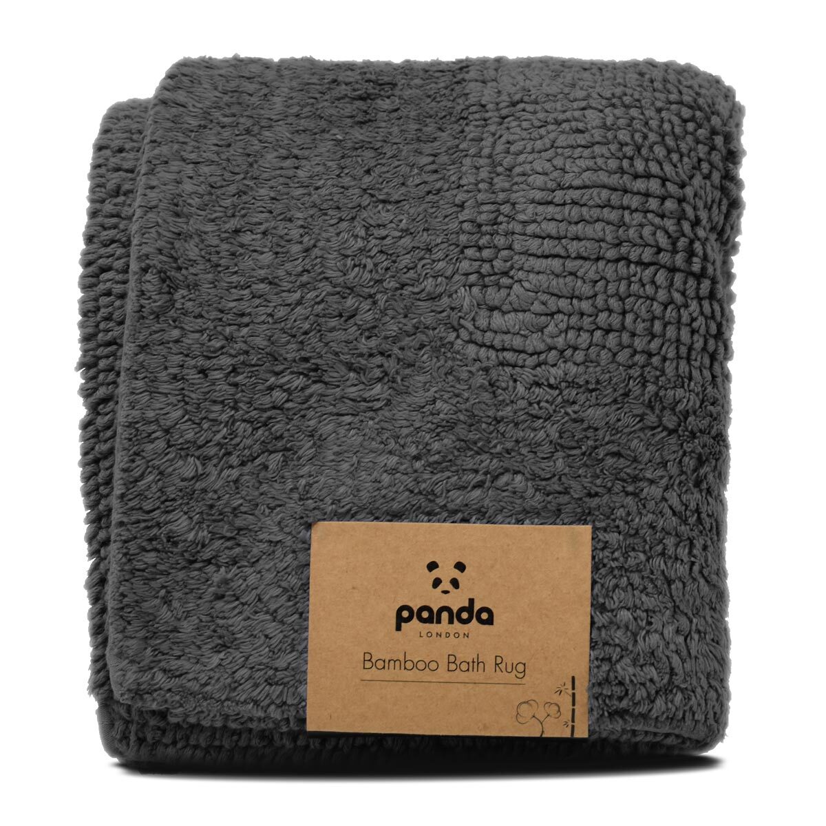 Panda Bamboo Bath Rug in Urban Grey