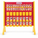 A studio image of the back of the Guess Who? game board