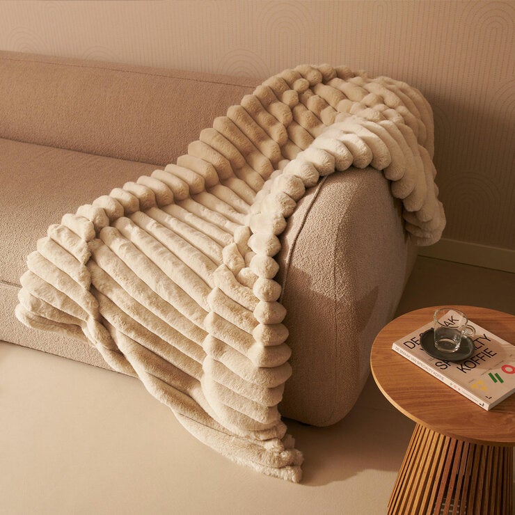 Duux Yentl Heated Faux Fur Overblanket In 2 Colours, 200 x 200 cm