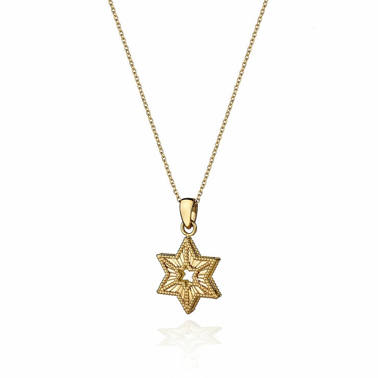 14ct Yellow Gold Textured Star of David 14ct Yellow Gold Textured Star of David