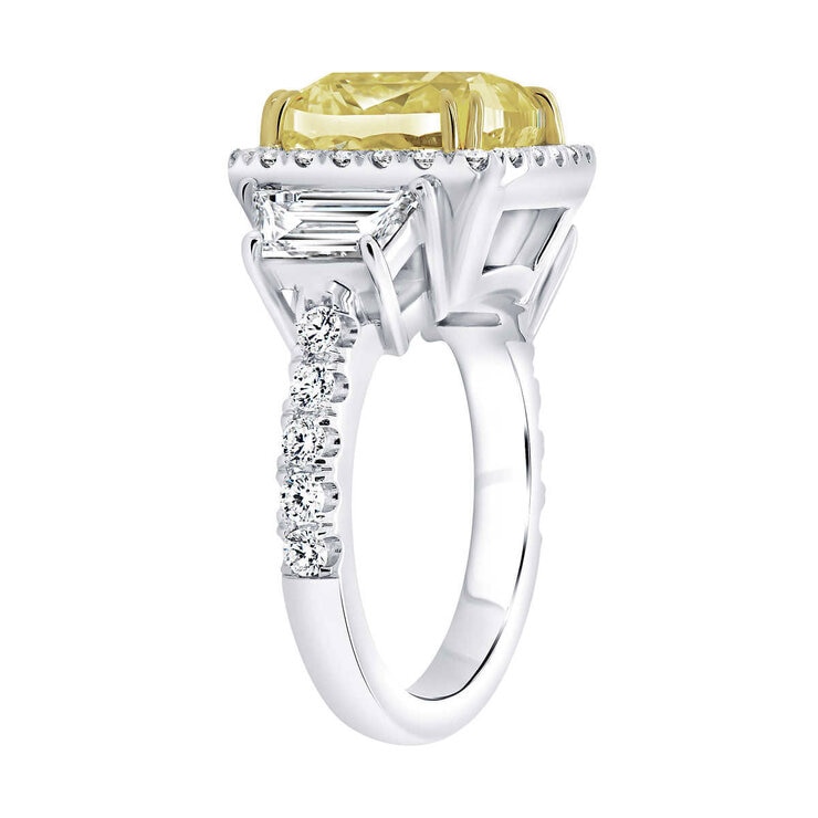 5.23ctw Emerald Cut Diamond Ring, Platinum