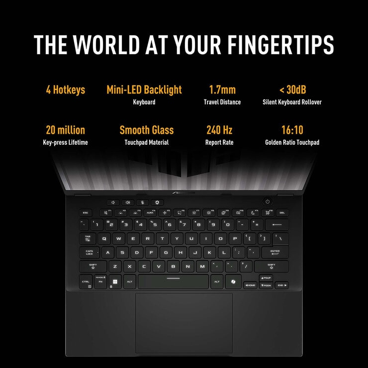 ASUS TUF, AMD Ryzen AI  7, 16GB RAM, 1TB SSD, NVIDIA GeForce RTX 5050, 14" Gaming Laptop, FA401KH-RG005W