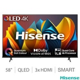 Hisense 58E7NQTUK 58 Inch QLED Freely Smart TV
