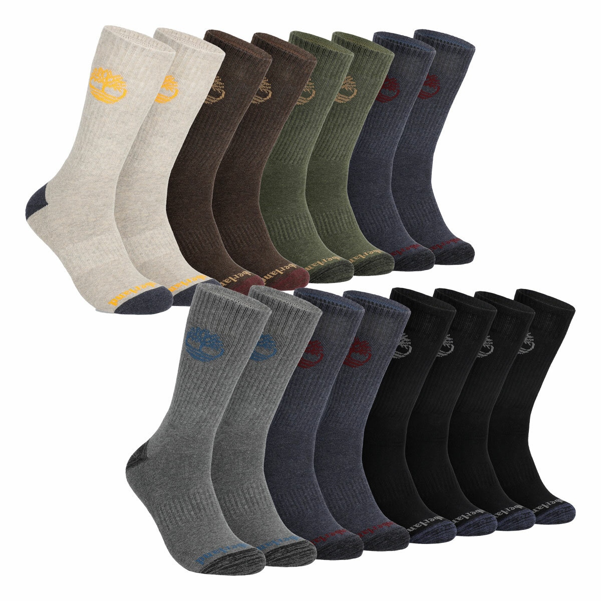 Timberland Men's Crew Socks, 8 Pack