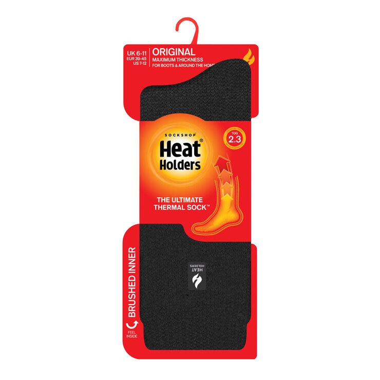 Heat Holders Men's Original 2.3 Tog Thermal Socks, 2 Pack