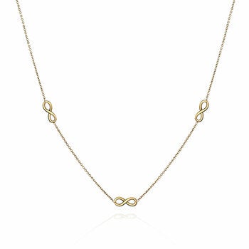 14ct Yellow Gold Infinity Necklace
