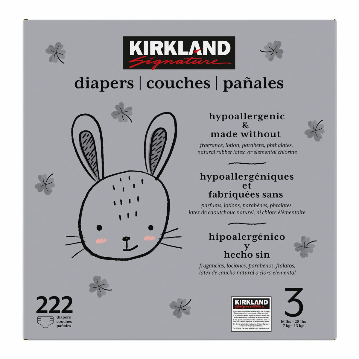 image of kirland signature size 3 nappies box