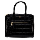 Osprey London Croc Leather Women's Handbag, Black