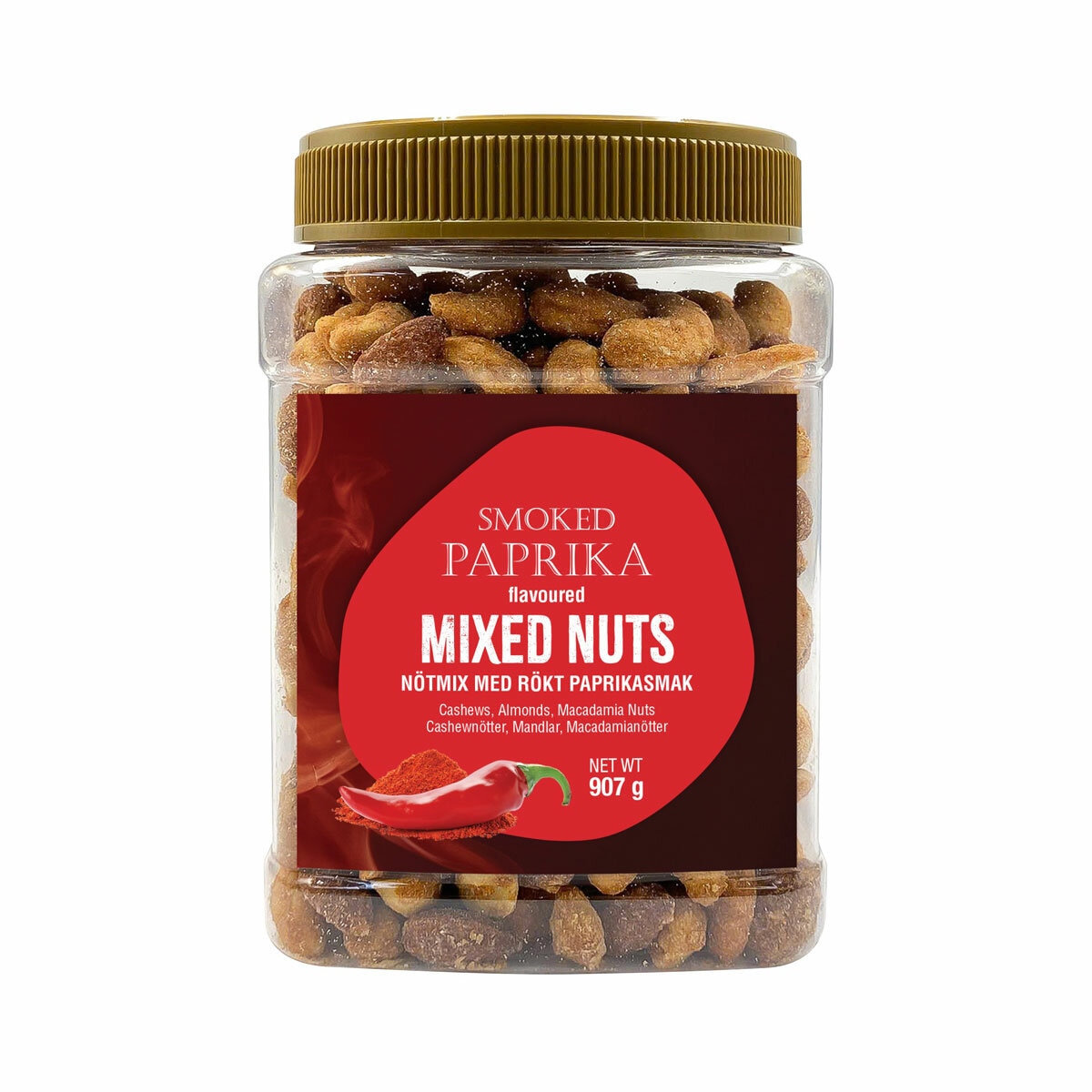 SMOKED PAPRIKA MIXED NUTS 907G SMOKED PAPRIKA MIXED NUTS 907G