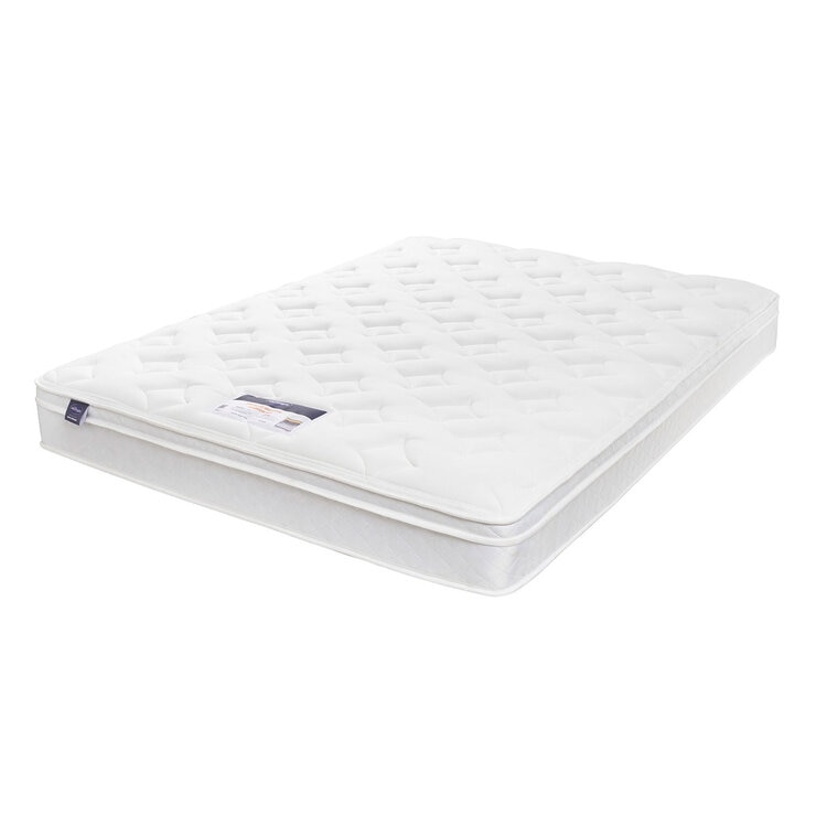 Silentnight Miracoil Memory Cushion Top Mattress & Divan in Grey, Single