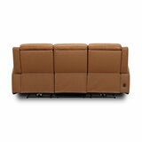 Simon Li Wren Brown Leather 3 Seater Sofa with Power Recliner & Power Headrest Simon Li Wren Brown Leather 3 Seater Sofa with Power Recliner & Power Headrest