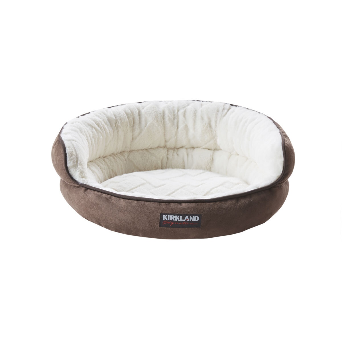 Kirkland Signature Bolster Cuddler 23 Inch (58cm) Dog Bed in Brown