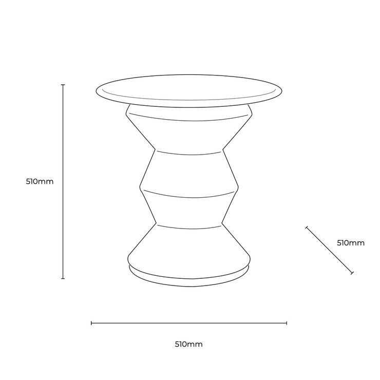 Gallery Turin Orange Side Table