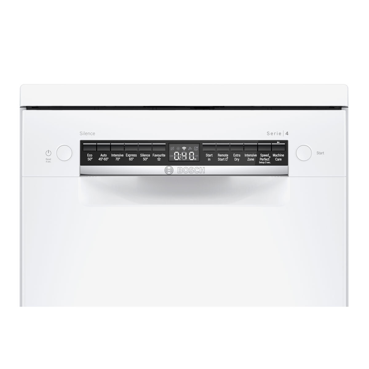 Bosch SPS4HKW45G Series 4 Freestanding Dishwasher, 9 Place Settings, E Rated in White