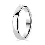 4.0mm Basic Court Wedding band. Platinum