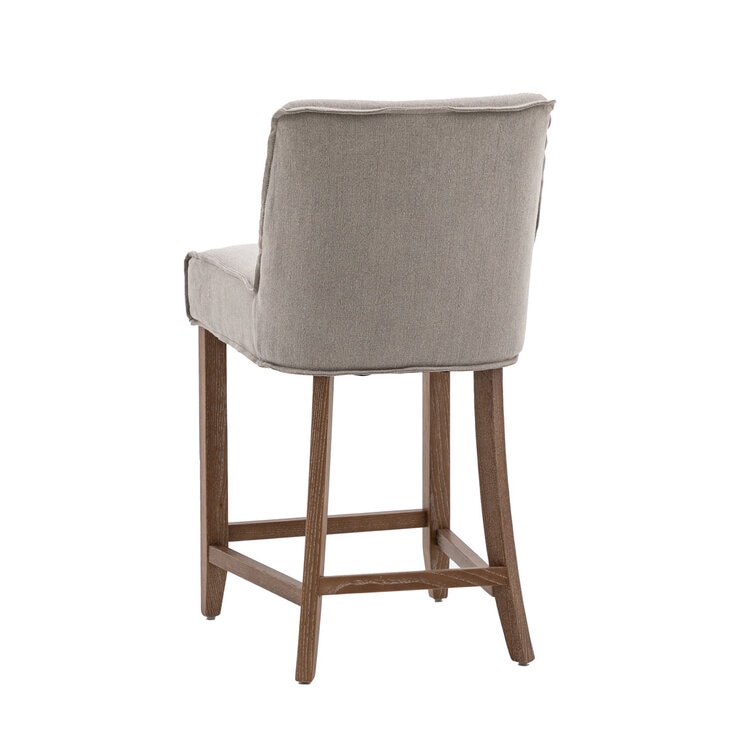 Tarnby Grey Linen Barstool 2pk