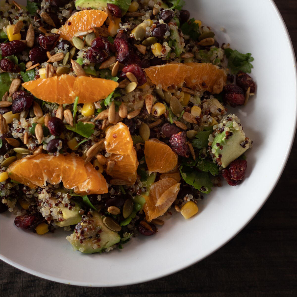 Topper on a Salad with Orange Segments