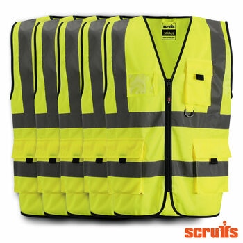 Scruffs High Vis Vest, 5 Pack