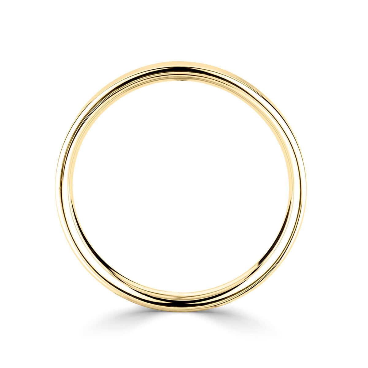2.5mm Basic Light Court Wedding band. 18ct Yellow Gold