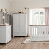 Tutti Bambini Verona Cot Bed with Sprung Mattress, White & Oak