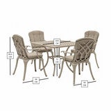 Bramblecrest Milan 5 Piece Dining Set in Stone Bramblecrest Milan 5 Piece Dining Set in Stone