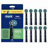Front profile of Oral-B Pro Cross Action 10 Pack in Black with packaging