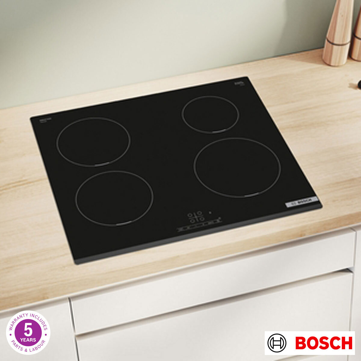 Bosch Series 4 PIE631BB5E 60cm Touch Control Induction Hob in Black