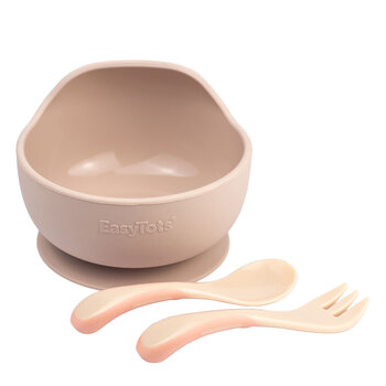 EasyTots Baby Suction Bowl and Cutlery Set in 3 Colours