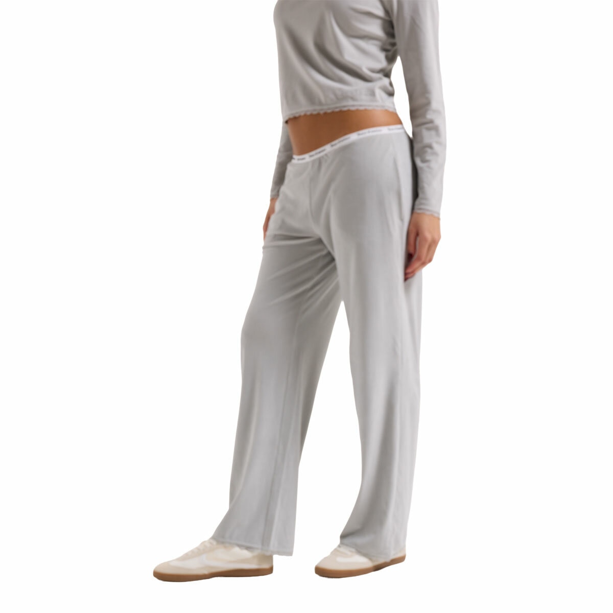 Juicy Couture Ladies 2 Piece Waffle Lounge Set in Grey